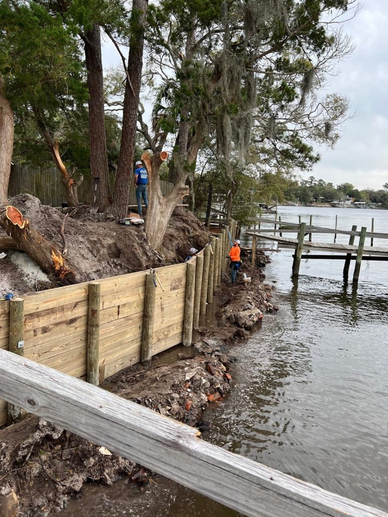 New Wood Bulkhead Installation-10-min New Wood Bulkhead Installation