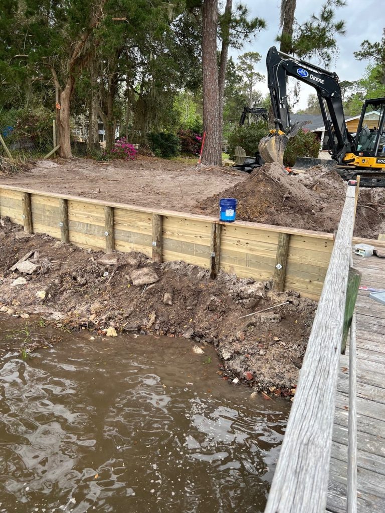 New Wood Bulkhead Installation-11-min New Wood Bulkhead Installation